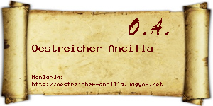 Oestreicher Ancilla névjegykártya